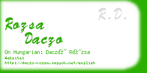 rozsa daczo business card